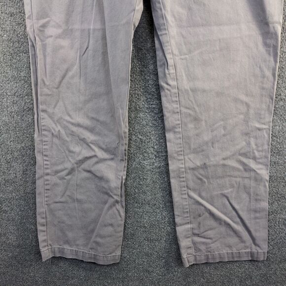 Old Navy Men's Broken-in Straight Chino Pants Gray 33x32 Flat Front Cotton - Picture 4 of 11